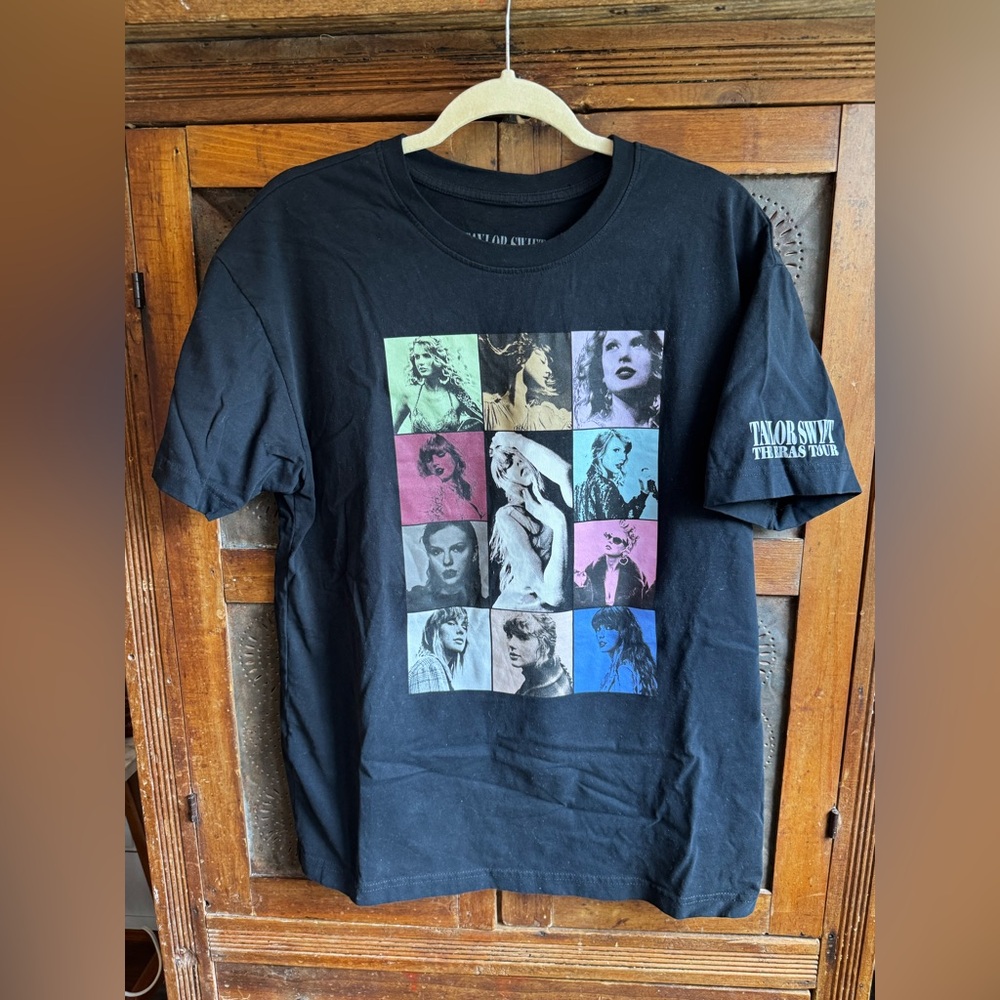 Taylor Swift Eras Tour Black Multicolor Graphic Tee